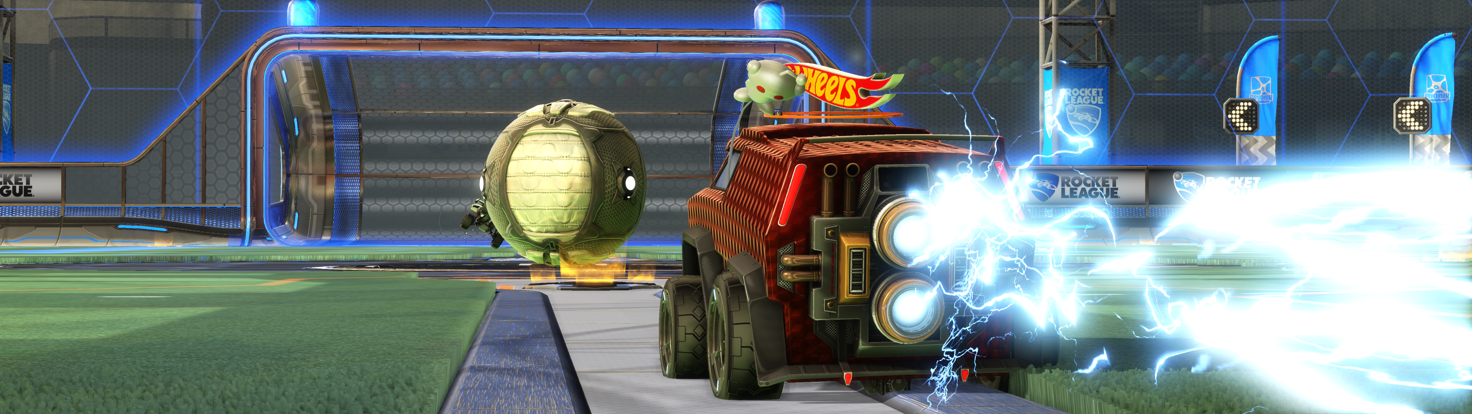 My Rocket League car in a face off